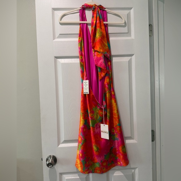 Show Me Your Mumu Jasmine Tie Mini Dress in Miss Malibu size Large - Picture 7 of 8